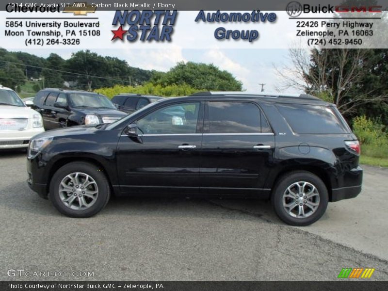 Carbon Black Metallic / Ebony 2014 GMC Acadia SLT AWD