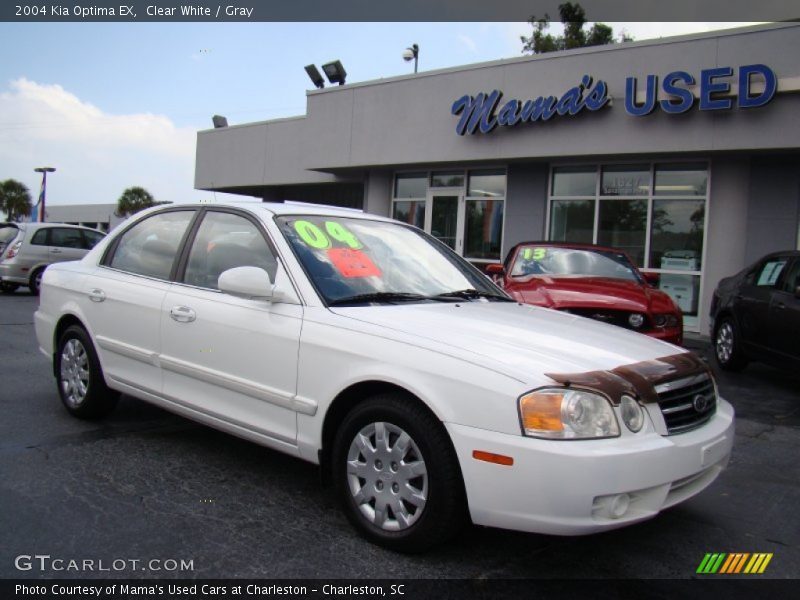 Clear White / Gray 2004 Kia Optima EX