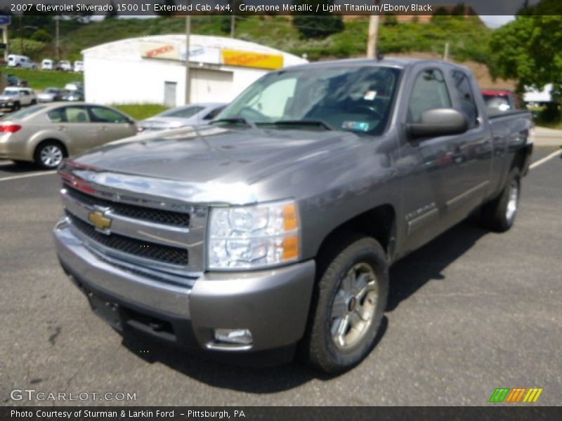 Graystone Metallic / Light Titanium/Ebony Black 2007 Chevrolet Silverado 1500 LT Extended Cab 4x4
