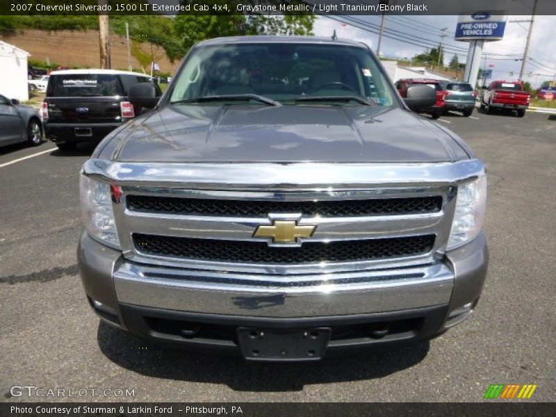 Graystone Metallic / Light Titanium/Ebony Black 2007 Chevrolet Silverado 1500 LT Extended Cab 4x4