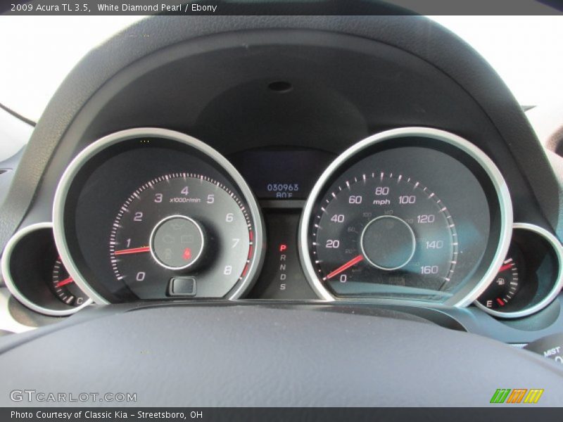 White Diamond Pearl / Ebony 2009 Acura TL 3.5