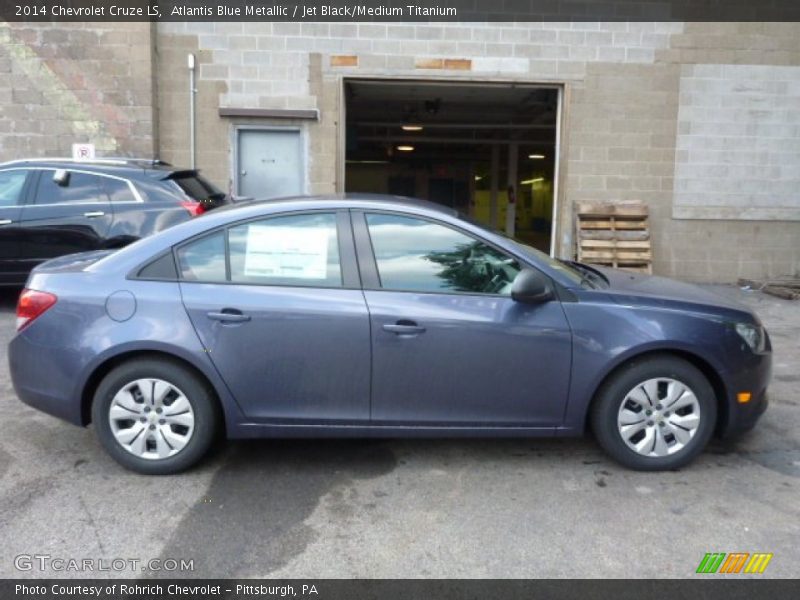Atlantis Blue Metallic / Jet Black/Medium Titanium 2014 Chevrolet Cruze LS