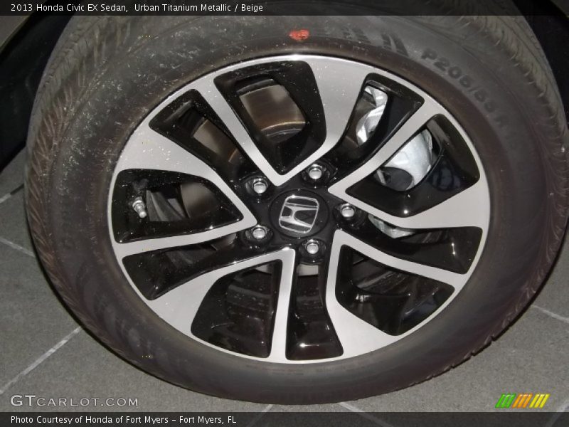 Urban Titanium Metallic / Beige 2013 Honda Civic EX Sedan