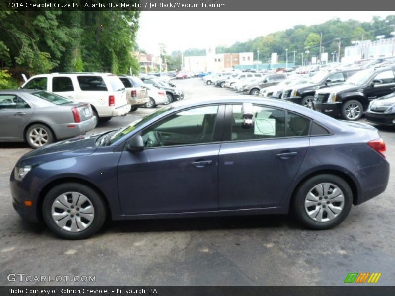 Atlantis Blue Metallic / Jet Black/Medium Titanium 2014 Chevrolet Cruze LS