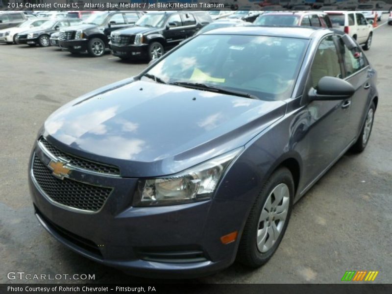 Atlantis Blue Metallic / Jet Black/Medium Titanium 2014 Chevrolet Cruze LS
