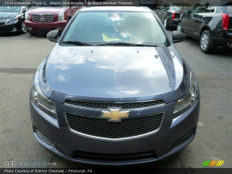 Atlantis Blue Metallic / Jet Black/Medium Titanium 2014 Chevrolet Cruze LS