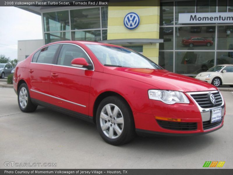 Tornado Red / Black 2008 Volkswagen Passat Turbo Sedan