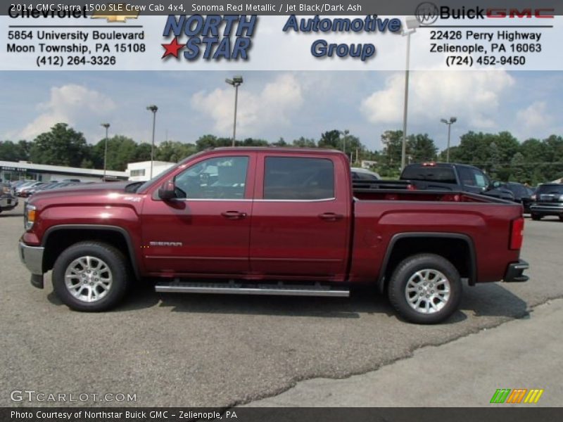 Sonoma Red Metallic / Jet Black/Dark Ash 2014 GMC Sierra 1500 SLE Crew Cab 4x4