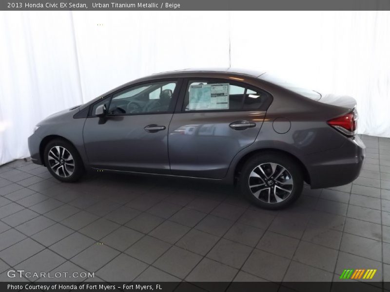 Urban Titanium Metallic / Beige 2013 Honda Civic EX Sedan