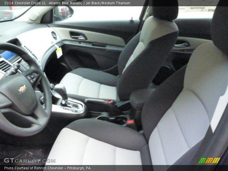 Atlantis Blue Metallic / Jet Black/Medium Titanium 2014 Chevrolet Cruze LS