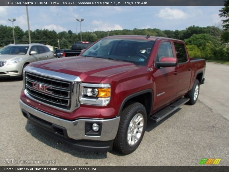 Sonoma Red Metallic / Jet Black/Dark Ash 2014 GMC Sierra 1500 SLE Crew Cab 4x4