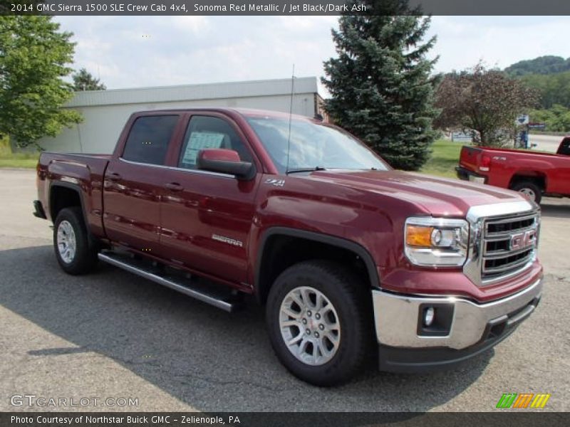 Sonoma Red Metallic / Jet Black/Dark Ash 2014 GMC Sierra 1500 SLE Crew Cab 4x4