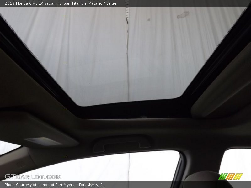 Urban Titanium Metallic / Beige 2013 Honda Civic EX Sedan