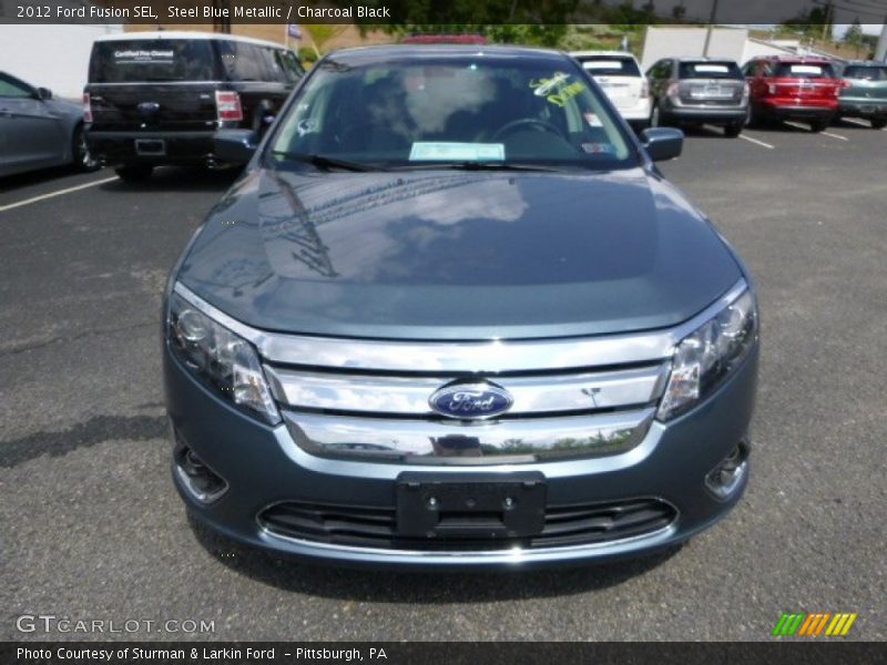 Steel Blue Metallic / Charcoal Black 2012 Ford Fusion SEL