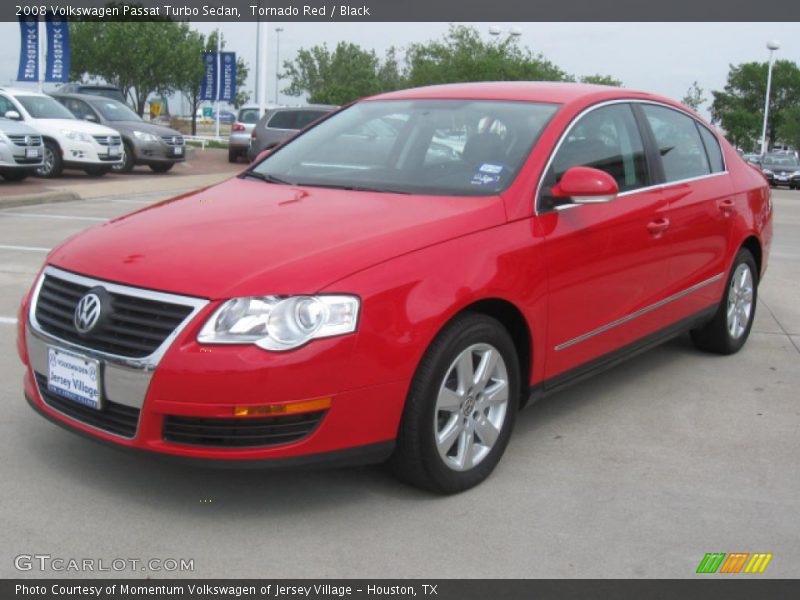 Tornado Red / Black 2008 Volkswagen Passat Turbo Sedan