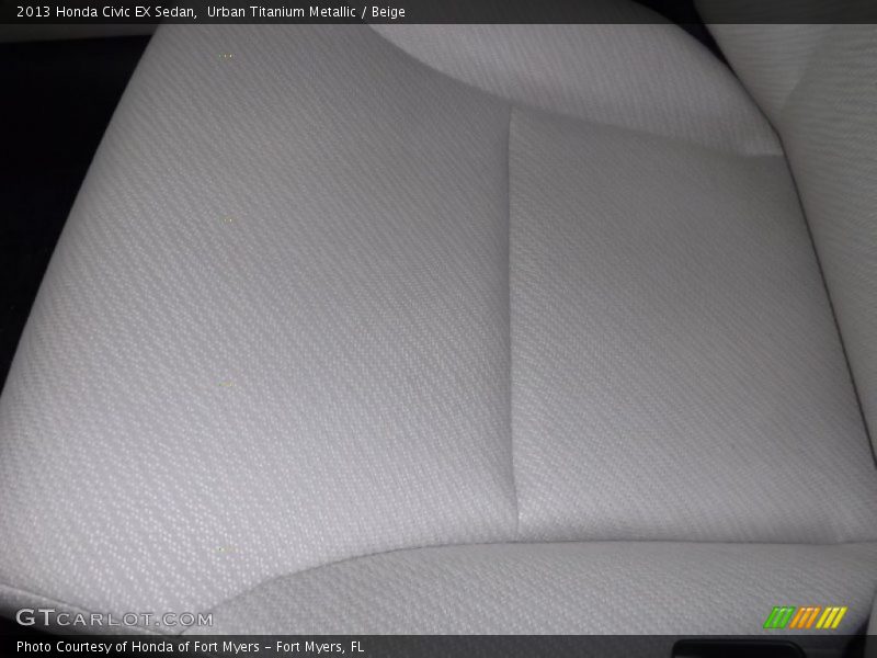 Urban Titanium Metallic / Beige 2013 Honda Civic EX Sedan