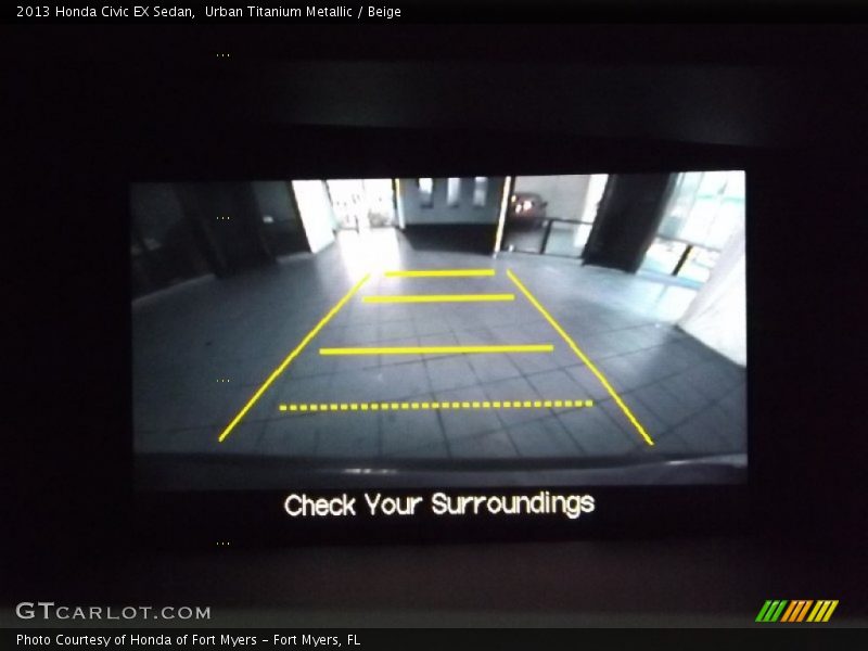 Urban Titanium Metallic / Beige 2013 Honda Civic EX Sedan