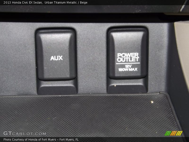 Urban Titanium Metallic / Beige 2013 Honda Civic EX Sedan
