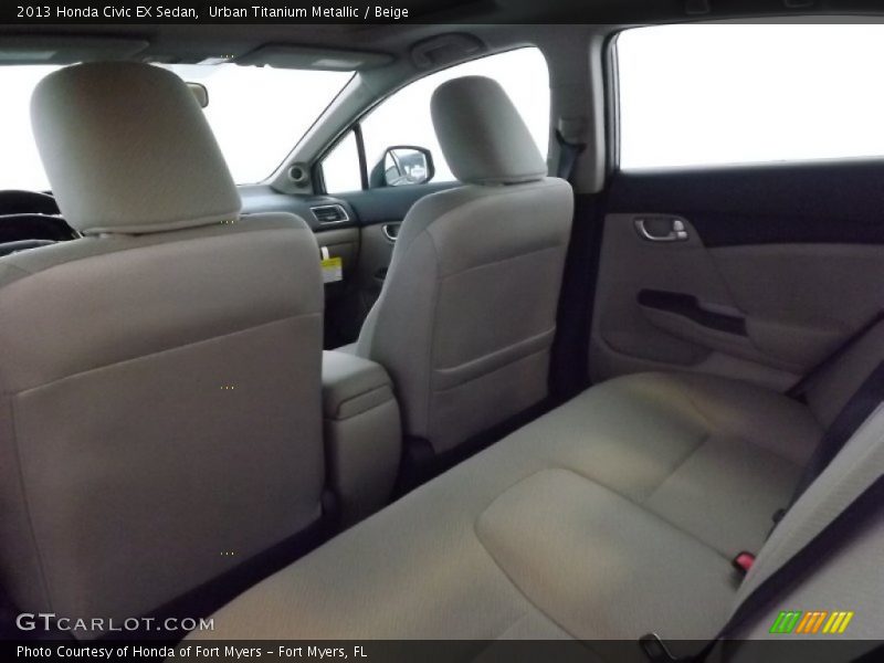 Urban Titanium Metallic / Beige 2013 Honda Civic EX Sedan