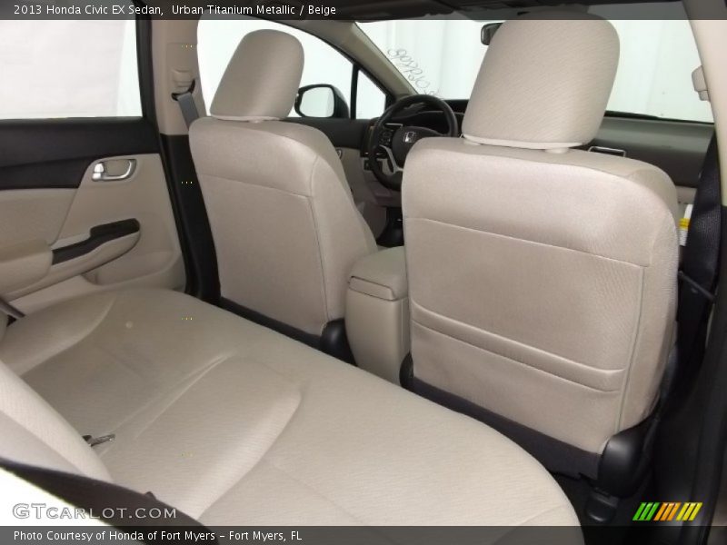 Urban Titanium Metallic / Beige 2013 Honda Civic EX Sedan