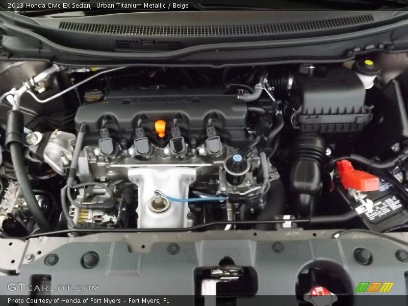 Urban Titanium Metallic / Beige 2013 Honda Civic EX Sedan