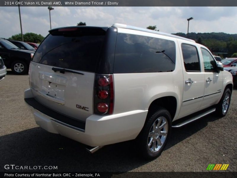 White Diamond Tricoat / Ebony 2014 GMC Yukon XL Denali AWD