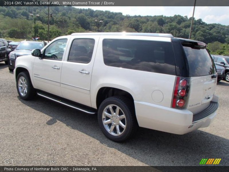 White Diamond Tricoat / Ebony 2014 GMC Yukon XL Denali AWD