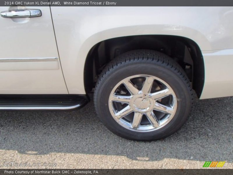 White Diamond Tricoat / Ebony 2014 GMC Yukon XL Denali AWD