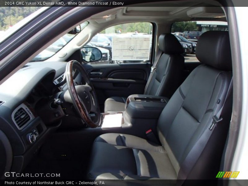 White Diamond Tricoat / Ebony 2014 GMC Yukon XL Denali AWD