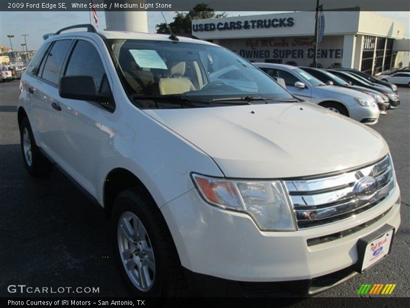 White Suede / Medium Light Stone 2009 Ford Edge SE