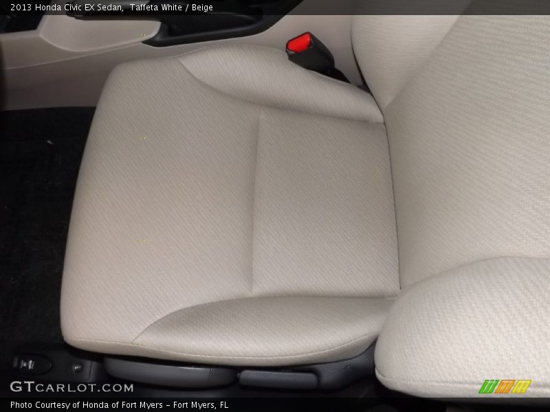 Taffeta White / Beige 2013 Honda Civic EX Sedan