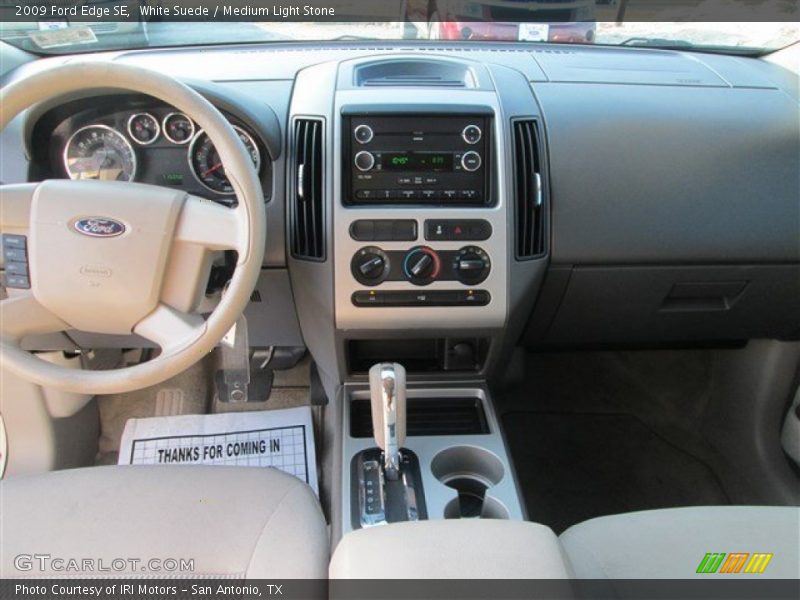 White Suede / Medium Light Stone 2009 Ford Edge SE