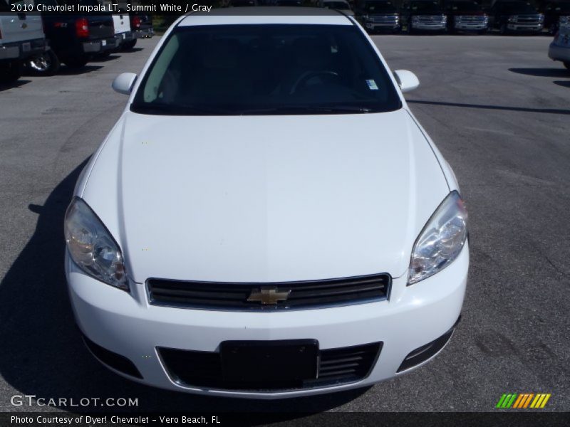 Summit White / Gray 2010 Chevrolet Impala LT