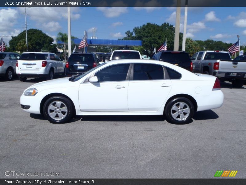 Summit White / Gray 2010 Chevrolet Impala LT