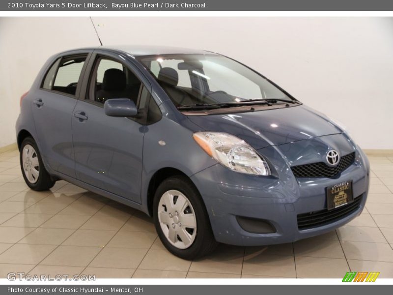 Bayou Blue Pearl / Dark Charcoal 2010 Toyota Yaris 5 Door Liftback