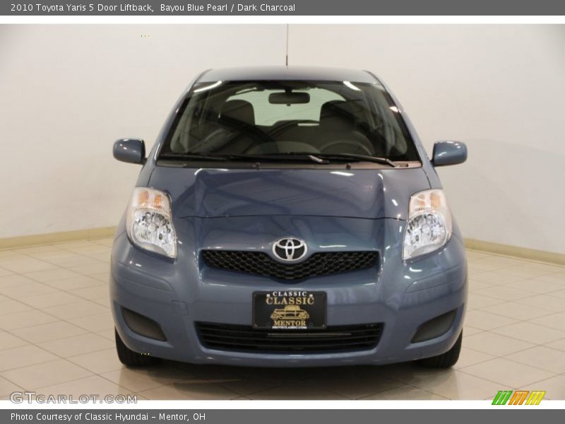 Bayou Blue Pearl / Dark Charcoal 2010 Toyota Yaris 5 Door Liftback