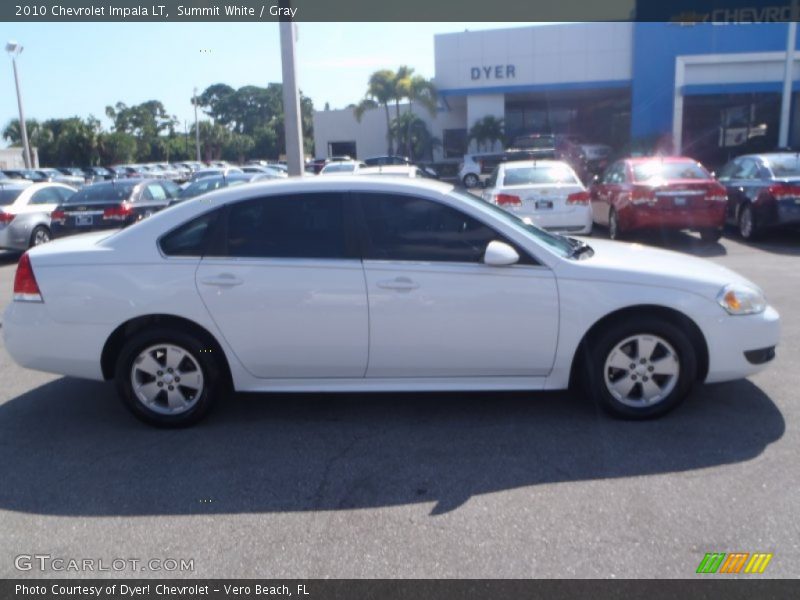 Summit White / Gray 2010 Chevrolet Impala LT