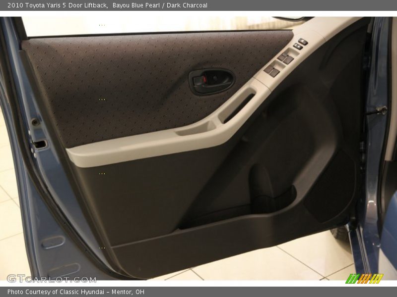 Bayou Blue Pearl / Dark Charcoal 2010 Toyota Yaris 5 Door Liftback