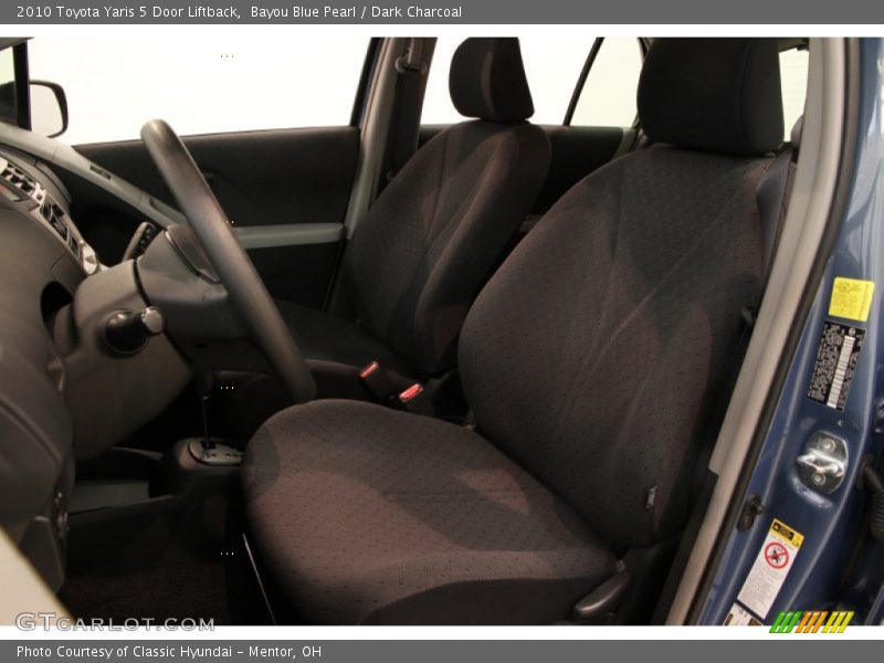 Bayou Blue Pearl / Dark Charcoal 2010 Toyota Yaris 5 Door Liftback