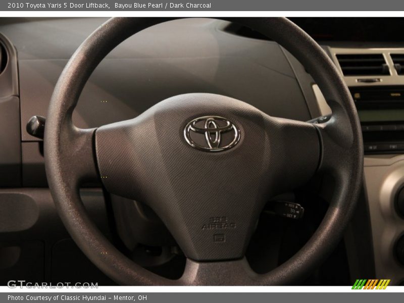 Bayou Blue Pearl / Dark Charcoal 2010 Toyota Yaris 5 Door Liftback