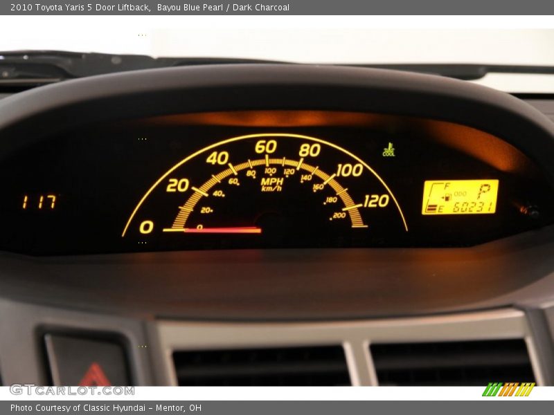 Bayou Blue Pearl / Dark Charcoal 2010 Toyota Yaris 5 Door Liftback