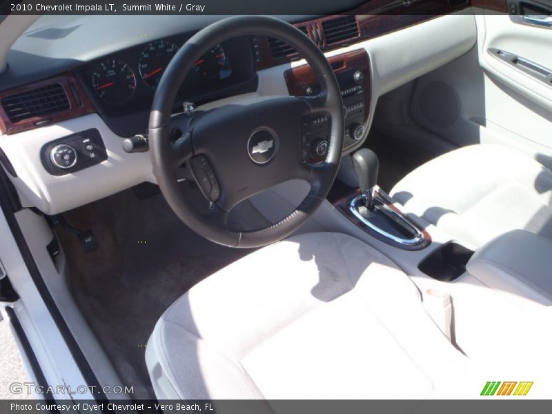 Summit White / Gray 2010 Chevrolet Impala LT