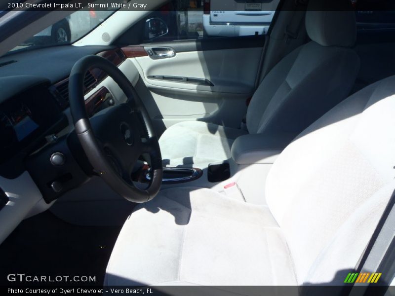 Summit White / Gray 2010 Chevrolet Impala LT