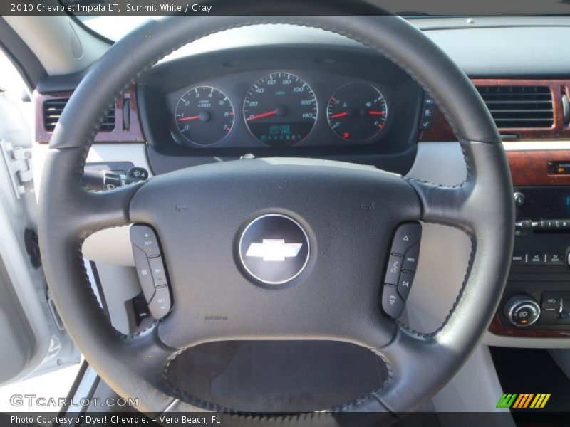Summit White / Gray 2010 Chevrolet Impala LT