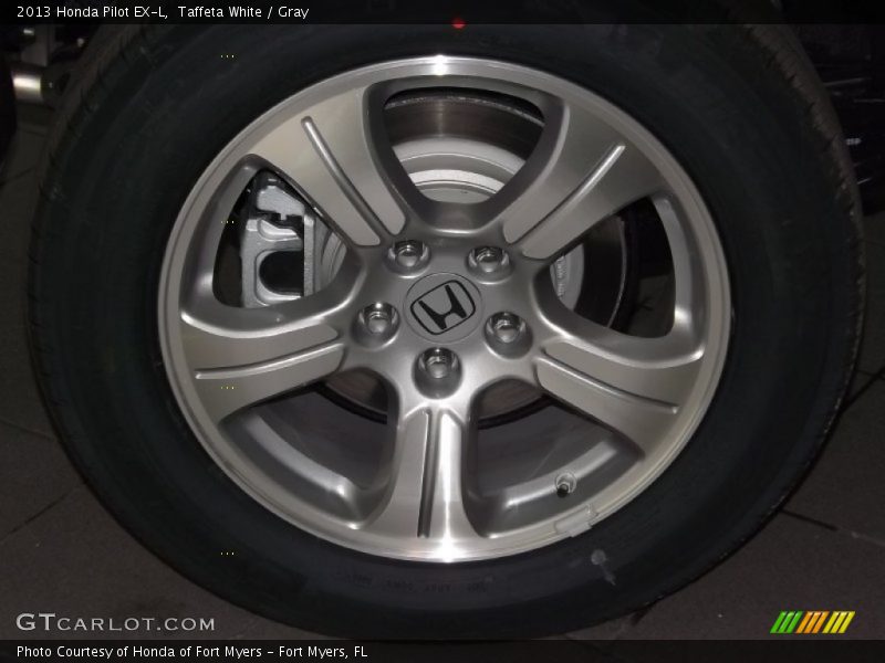 Taffeta White / Gray 2013 Honda Pilot EX-L