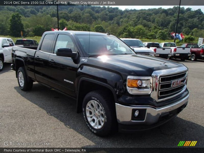 Stealth Gray Metallic / Jet Black 2014 GMC Sierra 1500 SLE Crew Cab 4x4