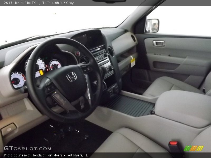 Taffeta White / Gray 2013 Honda Pilot EX-L