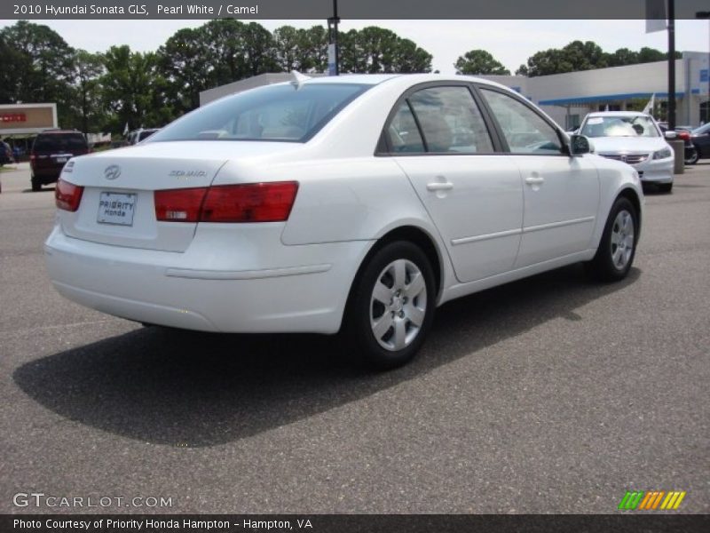 Pearl White / Camel 2010 Hyundai Sonata GLS