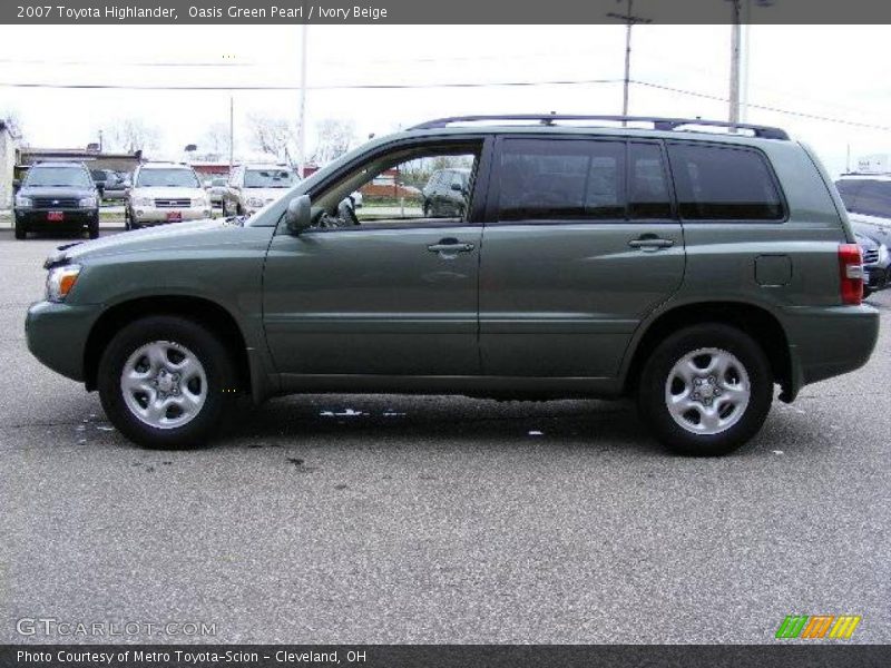 Oasis Green Pearl / Ivory Beige 2007 Toyota Highlander