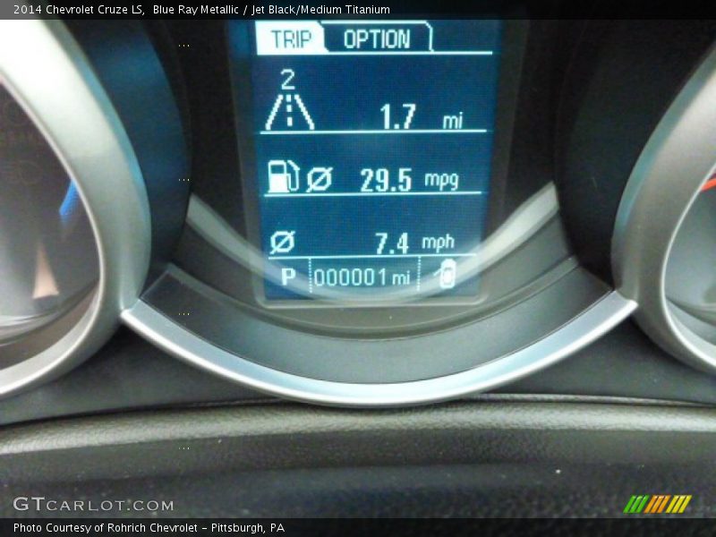 Blue Ray Metallic / Jet Black/Medium Titanium 2014 Chevrolet Cruze LS